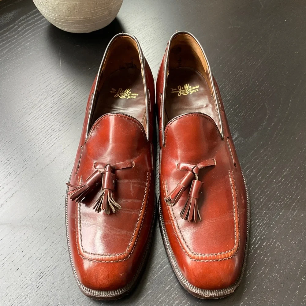 Johnston & Murphy Loafer Brown Leather Men's Size 9.5 D
